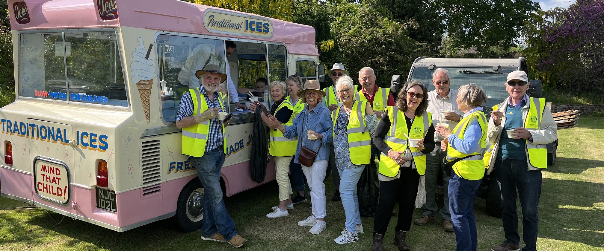 Enjoying a rest after a hard days work at the Misterton plant fair Enjoying the sun