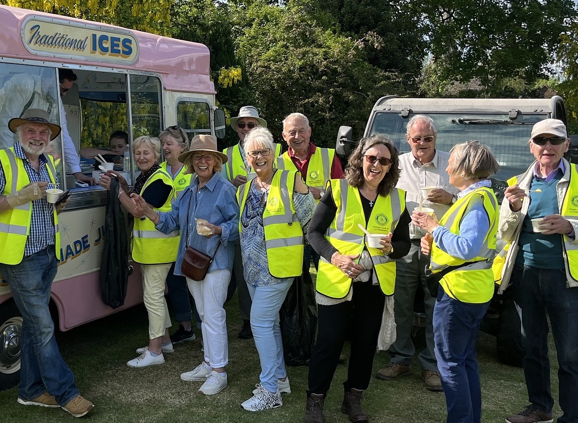 Enjoying a rest after a hard days work at the Misterton plant fair Enjoying the sun